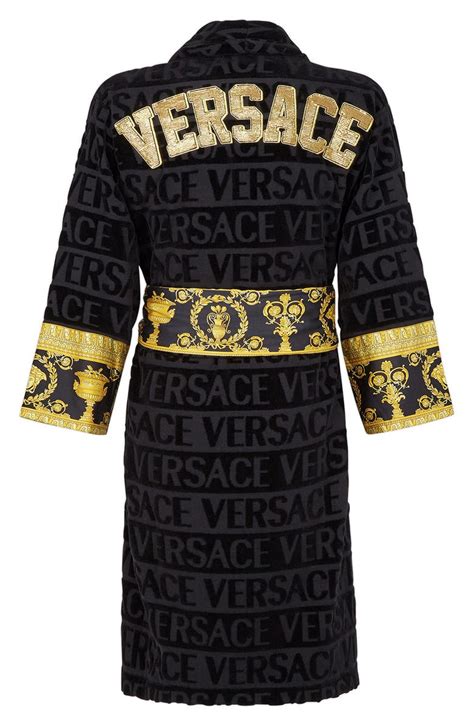 black and gold versace bath robe